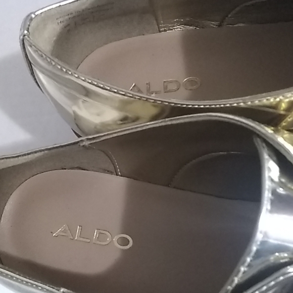 Aldo | Shoes | Aldo Metallic Gold Oxford Platform Shoes | Poshmark